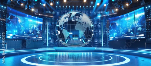 Immersive Virtual Set for a TV News Show, Providing a Dynamic and Engaging Broadcasting Environment