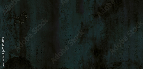 old green concrete wall of ancient architecture, cracked and dirty wall texture use as background with blank space for design. dirty dark black grunge cement with rust. vintage background