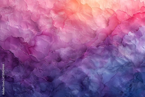 Fondo abstracto textura de acuarela en papel rugoso en capas en tonos rosa, morado y azul