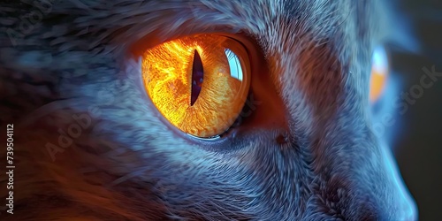ðŸ”¥âœ¨ Mesmerizing Glow: Orange Cat Eyes in the Dark! ðŸ¾ðŸŒ‘ 