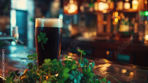 Saint Patrick Day drink. Generative AI