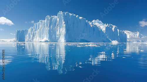 Icy Blue Frozen Tundras: Majestic Glacier Path