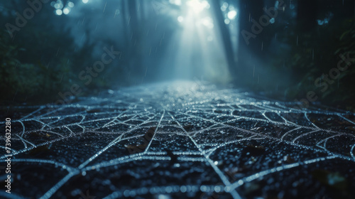 A delicate web of trails seemingly leading to nowhere but somehow still holding a sense of purpose and direction.