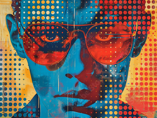 Vintage Pop Art posters of classic films reimagined with Ben Day dots and bold typography