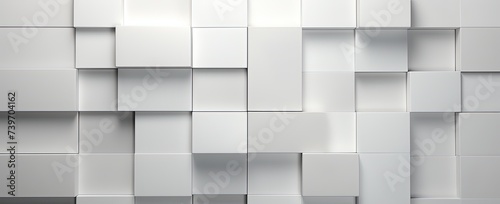 Abstract white bricks background for graphics use. Created with Ai