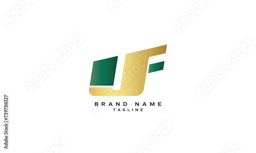 UJF, UFJ, JUF, JFU, FJU, FUJ, Abstract initial monogram letter alphabet logo design