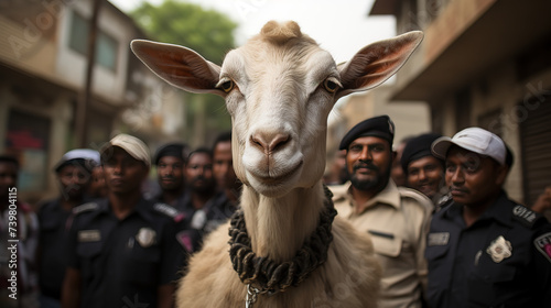 Sheep in Police uniform, cute and cool Eid ul Adha backgrounds