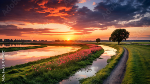 Dutch Polder landscape