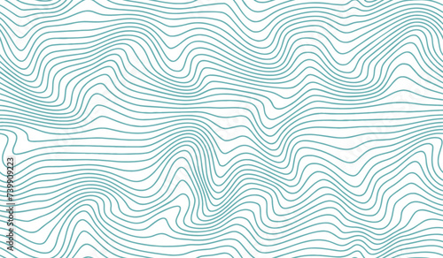 Abstract wavy seamless pattern. Seamless pattern with blue waves.