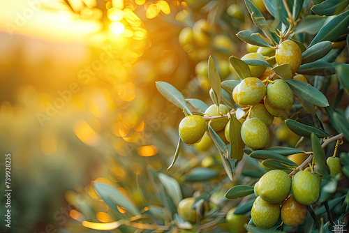 Detalle de aceitunas lista para recolectar para la elaboración de aceite de oliva virgen extra