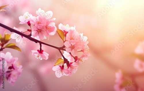 Spring border or background art with