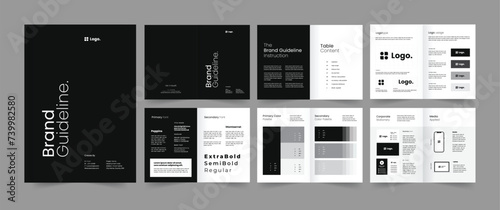 Brand guidelines template and clean brand manual template