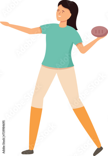 Rugby player icon cartoon vector. Motion power. Sport team game