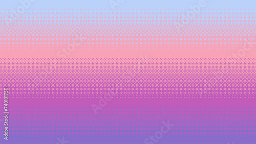 Pixel art pastel purple pink colored gradient background. Dithering vector illustration.