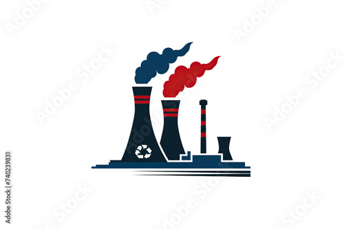nuclear power plant logo on transparent background