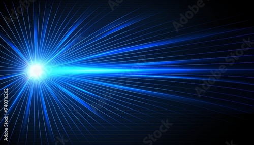Blue light ray and stripe line speed motion background futuristic energy concept wallpaper banner