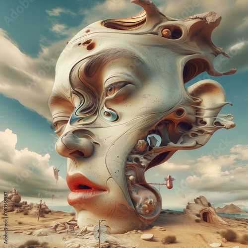 Art, painting, surrealism, imagination, gallery, art school, face, fantasy, museum