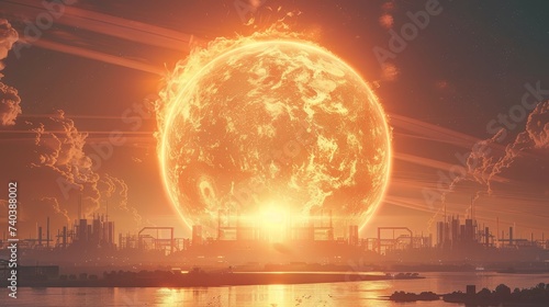 Nuclear fusion reactor at dawn the suns power harnessed on Earth