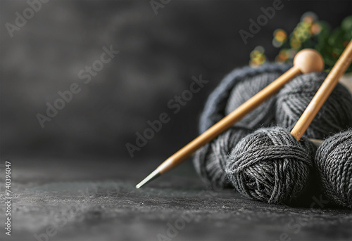 Textured Tales Dark Grey Wool for Knitting