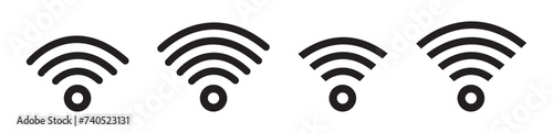 Wireless and WIFI icon. Wi-fi signal symbol.