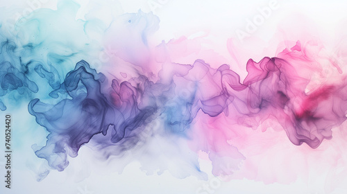 Delicate ink blots merging on damp paper, creating a pastel watercolor dream.