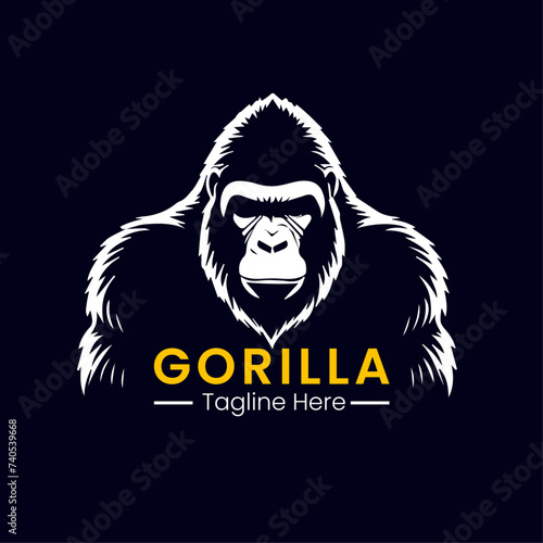 gorilla logo icon vector design template