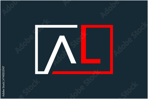 Initials letter AL logo design vector illustration. Letter AL suitable for business and consulting company logos%09