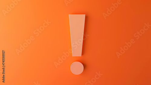 Exclamation mark background, 3d rendering