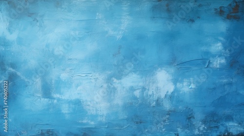 Blue Painted Wall Texture for Grunge Abstract Background or Frame