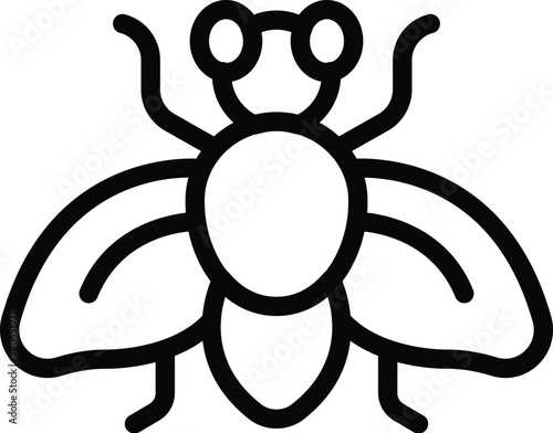 Bait bee insect icon outline vector. Tsetse fly. Dangerous tik buzz