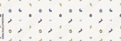 Seamless Easter pattern. Modern design in pastel colors.