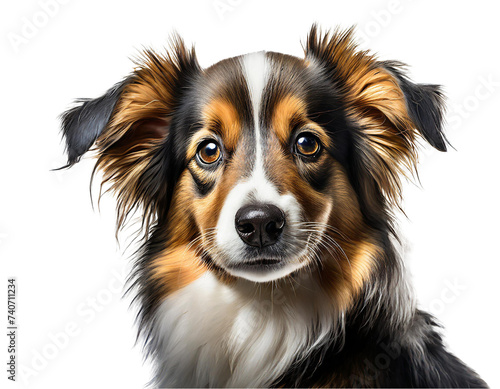 portrait of a dog border collie png