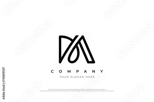 Initial Letter DA Logo Design