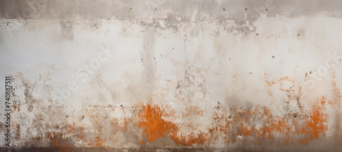 part of a concrete wall with rust underneath. copy space 