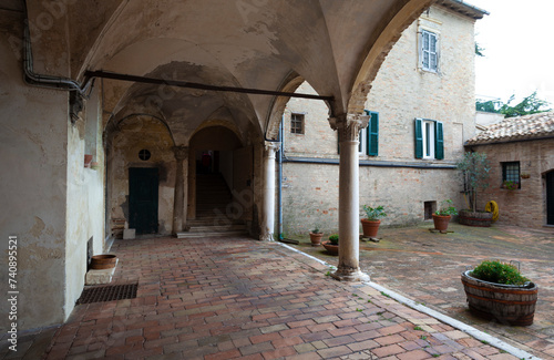 Palace Arched Court in Recanati (Italy)