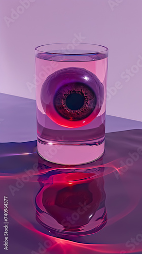 human eye and iris abstract concept, surveillance and big brother, surreal art