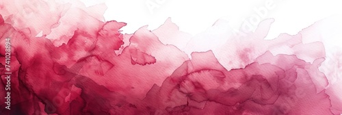 Abstract watercolor paint background dark Maroon gradient color with fluid curve lines texture