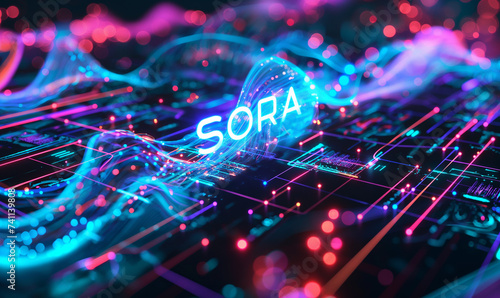 Conceptual Illustration of Sora, OpenAI's Text-to-Video AI