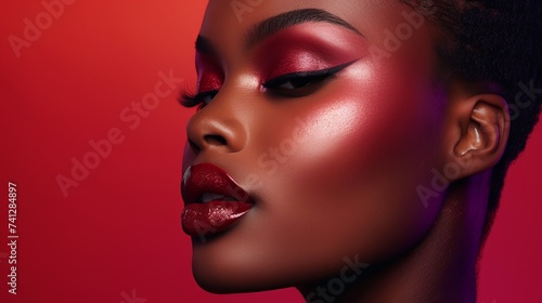 An icon such as a modern and trendy makeup brush, lipstick or makeup palette, whose design style showcases trends and innovations in the beauty industry. cosmetics concept. makeup