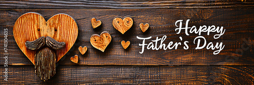 Father's Day card image, short mustache heart..