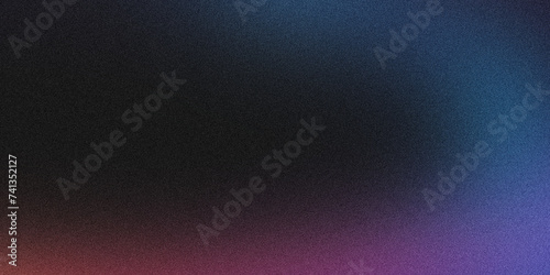 Black blue purple space waves shade , empty space grainy noise grungy texture color gradient rough abstract background , shine bright light and glow template