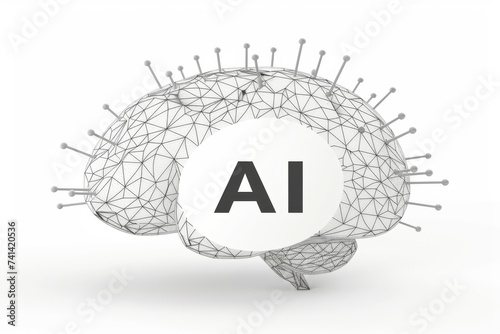AI Brain Chip so dimm. Artificial Intelligence memory human surgical robots mind circuit board. Neuronal network doping smart computer processor dose reduction ct