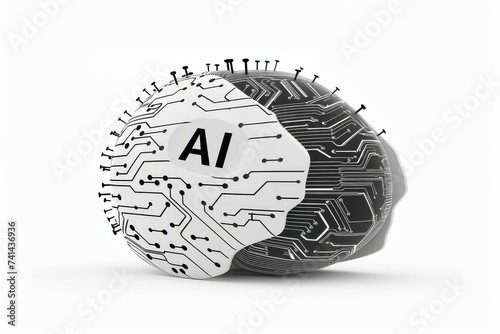AI Brain Chip predictive analytics. Artificial Intelligence doping mind neurotransmitter diversity axon. Semiconductor knowledge application circuit board q learning