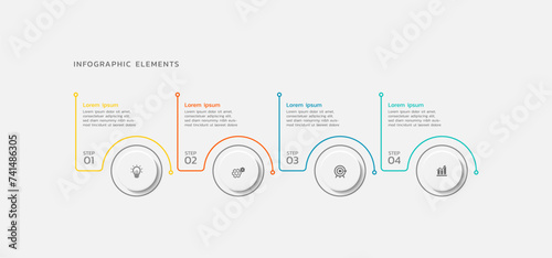 Presentation infographic business template colorful design