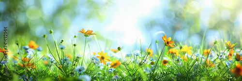 summer meadow background, empty space for text, banner background (3)