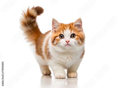 Munchkin Cat isolated white background