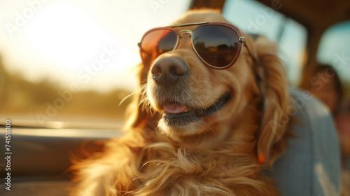 happy dog travel, concept of traveling with pets