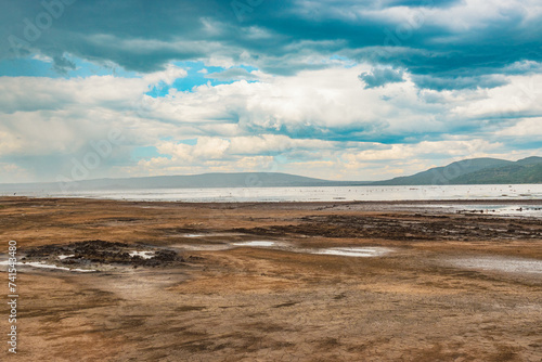 Scenic view of Lake Nakuru against sky in Lake Nakuru National Park in Kenya
