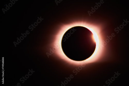 Total Solar Eclipse with Visible Corona in Path of Totality
