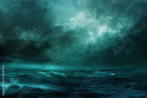 an ocean dark background with water in the blue color